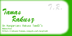 tamas rakusz business card